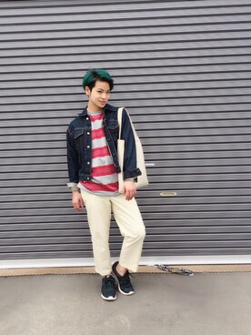 河崎良侑(りょう)さん（メンズ・166cm）の春コーディネート