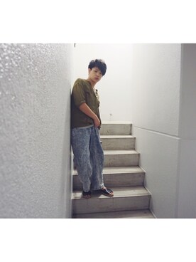 河崎良侑(りょう)さん（メンズ・166cm）の秋コーディネート