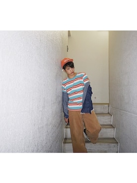 河崎良侑(りょう)さん（メンズ・166cm）の秋コーディネート