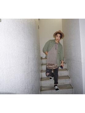 河崎良侑(りょう)さん（メンズ・166cm）の秋コーディネート