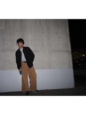 河崎良侑(りょう)さん（メンズ・166cm）の秋コーディネート