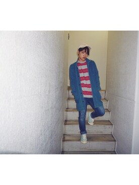 河崎良侑(りょう)さん（メンズ・166cm）の秋コーディネート