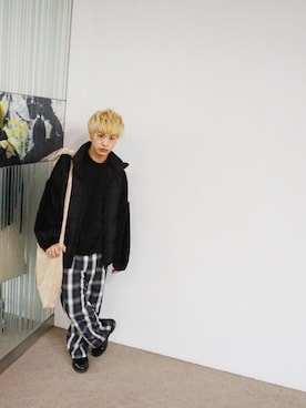 「BACK NUMBER（バックナンバー）のアイテム（ダウンベスト）」を使った、河崎良侑(りょう)さん（メンズ・166cm）の冬コーディネート