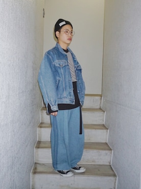 「ローカット」｜「アイテム（ジャケット/アウター）」を使った、河崎良侑(りょう)さん（メンズ・166cm）の冬コーディネート