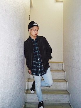 河崎良侑(りょう)さん（メンズ・166cm）の春コーディネート