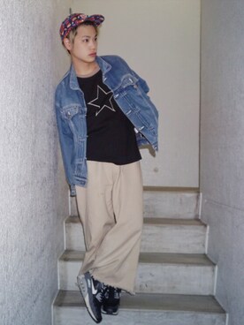 河崎良侑(りょう)さん（メンズ・166cm）の春コーディネート