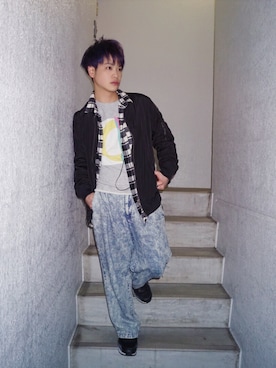 河崎良侑(りょう)さん（メンズ・166cm）の春コーディネート