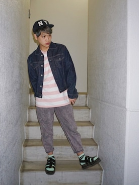 河崎良侑(りょう)さん（メンズ・166cm）の春コーディネート