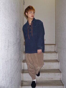 河崎良侑(りょう)さん(メンズ・165cm)の冬コーディネート
