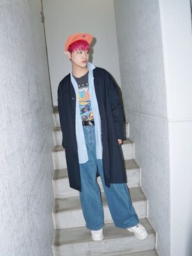 「毎日更新中」｜河崎良侑(りょう)さん（メンズ・165cm）の春コーディネート