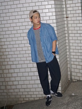 河崎良侑(りょう)さん（メンズ・165cm）の春コーディネート