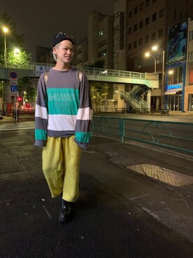 「FOREVER 21（フォーエバー トゥエンティーワン）のアイテム（帽子）」を使った、河崎良侑(りょう)さん（メンズ・165cm）の秋コーディネート