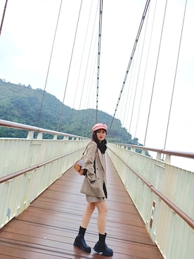 「LOUIS VUITTON（ルイヴィトン）のアイテム（バッグ、ブラウン系）」を使った、Hitomi🇹🇼さん（レディース・156cm）の秋コーディネート