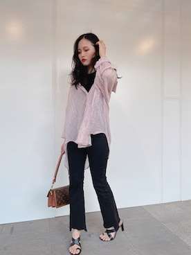 「粉紅色」｜Hitomi🇹🇼さん（レディース・156cm）の春コーディネート