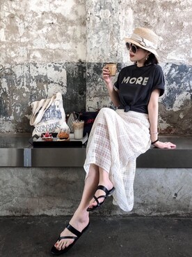 「19ss」｜「アイテム（帽子）」を使った、Book さん（レディース・162cm）の春コーディネート