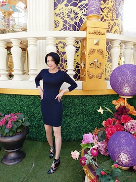 「Sophia Webster（ソフィアウェブスター）のアイテム」を使った、Ada Ngさん（レディース・157cm）の冬コーディネート