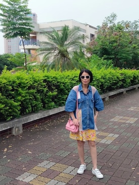 「ANDREA CREWS（アンドレアクルーズ）のアイテム」を使った、Ada Ngさん（レディース・157cm）の夏コーディネート