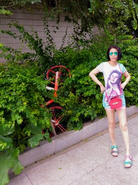 「Macanna（マカナ）のアイテム」を使った、Ada Ngさん（レディース・157cm）の秋コーディネート