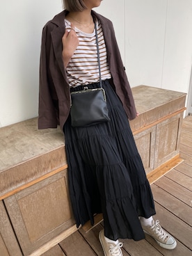 「Libby&Rose（リビーアンドローズ）のアイテム（ジャケット/アウター）」を使った、yurie koikeさん（レディース・165cm）の春コーディネート
