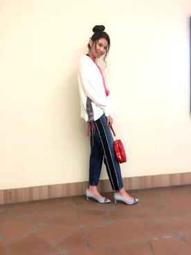 「デニムから始まったライフスタイルブランド」｜「アイテム（パンプス）」を使った、ami1205さん（レディース・165cm）の冬コーディネート