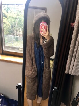 「雨」｜「アイテム（ハンチング/ベレー帽）」を使った、yさん（レディース・158cm）の秋コーディネート