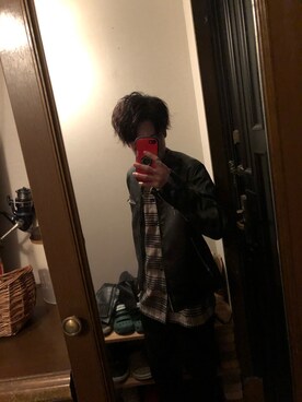 「RAGEBLUE」｜「アイテム（PC・スマホグッズ/家電）」を使った、ひゅうがさん（メンズ・166cm）の冬コーディネート