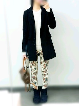 「MERCURYDUO（マーキュリーデュオ）のアイテム（カバーオール）」を使った、yuuuukaさん（レディース・169cm）の冬コーディネート
