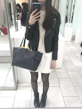 「EGOIST（エゴイスト）のアイテム（ライダースジャケット）」を使った、yuuuukaさん（レディース・168cm）の秋コーディネート