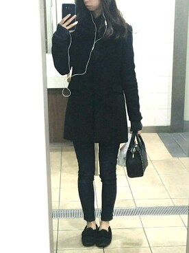 「MERCURYDUO（マーキュリーデュオ）のアイテム（カバーオール）」を使った、yuuuukaさん（レディース・168cm）の冬コーディネート