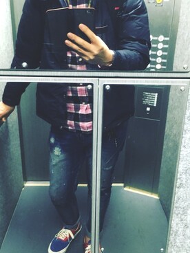 「SOPHNET.（ソフネット）のアイテム（ダウンジャケット/コート）」を使った、コーダイさん（メンズ・178cm）の冬コーディネート