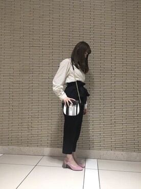 「& chouette（アンドシュエット）のアイテム（バッグ、ホワイト系）」を使った、yuunaさん（レディース）の春コーディネート