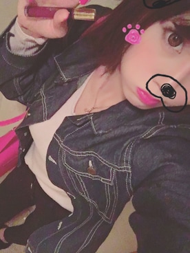 「AS KNOW AS PINKY（アズノゥアズピンキー）のアイテム（デニムジャケット）」を使った、おにこさん（レディース・157cm）の春コーディネート