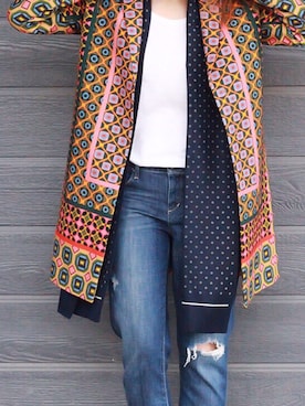 「pattern」｜「アイテム（ダウンジャケット/コート）」を使った、Rosalyn さん（レディース・170cm）の春コーディネート