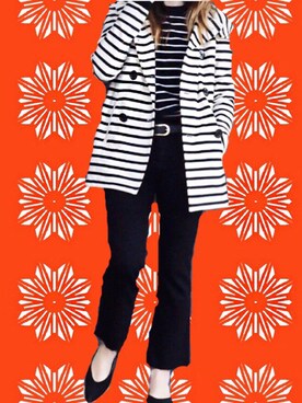 「stripes」｜「アイテム（ジャケット/アウター）」を使った、Rosalyn さん（レディース・170cm）の夏コーディネート
