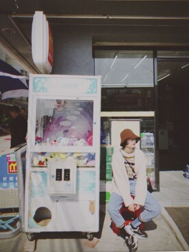 「PULL&BEAR（プルアンドベア）のアイテム（カーディガン/ボレロ、ベージュ系）」を使った、JAMINさん（レディース・166cm）の冬コーディネート