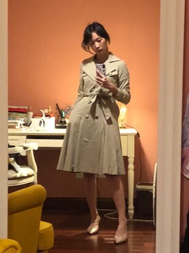 「CHARLES & KEITH（チャールズ & キース）のアイテム（パンプス、ベージュ系）」を使った、JAMINさん（レディース・166cm）の春コーディネート