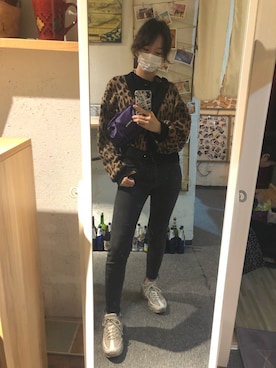 「NIKE（ナイキ）のアイテム（スニーカー、ホワイト系）」を使った、JAMINさん（レディース・166cm）の春コーディネート