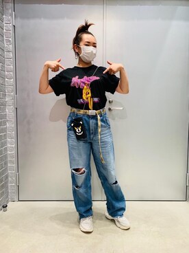 「HYSTERIC GLAMOUR（ヒステリックグラマー）のアイテム（PC・スマホグッズ/家電）」を使った、AIw0529さん（メンズ・158cm）の夏コーディネート