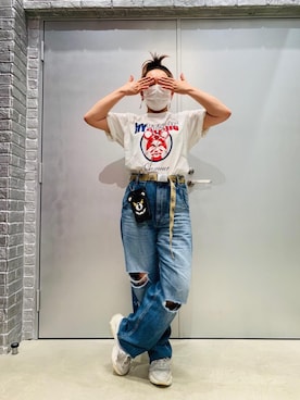 「HYSTERIC GLAMOUR（ヒステリックグラマー）のアイテム（PC・スマホグッズ/家電）」を使った、AIw0529さん（メンズ・158cm）の夏コーディネート