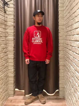 「HYSTERIC GLAMOUR（ヒステリックグラマー）のアイテム（その他）」を使った、HAMAさん（メンズ・163cm）の冬コーディネート