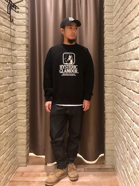 「HYSTERIC GLAMOUR（ヒステリックグラマー）のアイテム（その他）」を使った、HAMAさん（メンズ・163cm）の冬コーディネート