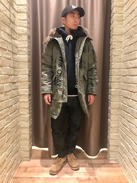 「HYSTERIC GLAMOUR（ヒステリックグラマー）のアイテム（その他）」を使った、HAMAさん（メンズ・163cm）の冬コーディネート