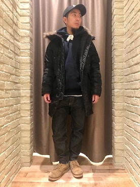 「HYSTERIC GLAMOUR（ヒステリックグラマー）のアイテム（その他）」を使った、HAMAさん（メンズ・163cm）の冬コーディネート