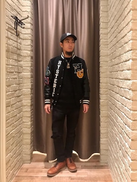 「HYSTERIC GLAMOUR（ヒステリックグラマー）のアイテム（その他）」を使った、HAMAさん（メンズ・163cm）の冬コーディネート