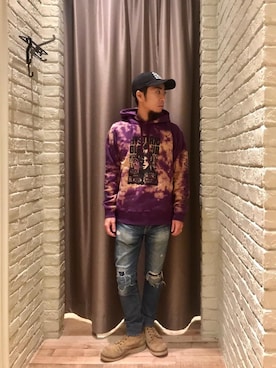 「HYSTERIC GLAMOUR（ヒステリックグラマー）のアイテム（その他）」を使った、HAMAさん（メンズ・163cm）の冬コーディネート