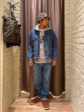 HYSTERIC GLAMOUR札幌店｜HAMA使用「HYSTERIC GLAMOUR（デニムジャケット）」的時尚穿搭