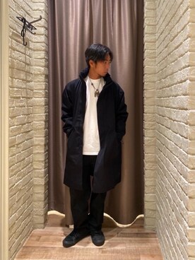 「ロンt」｜「アイテム（その他アウター）」を使った、HAMAさん（メンズ・163cm）の秋コーディネート