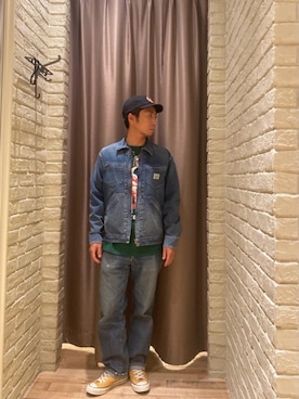 「ロンt」｜「アイテム（その他アウター）」を使った、HAMAさん（メンズ・163cm）の秋コーディネート