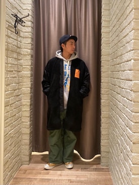 「みりたりー」｜「アイテム（その他アウター）」を使った、HAMAさん（メンズ・163cm）の冬コーディネート