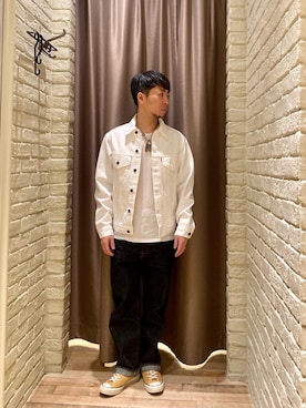 「らふこーで」｜「アイテム（デニムジャケット）」を使った、HAMAさん（メンズ・163cm）の春コーディネート